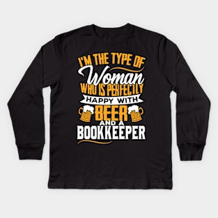 Bookkeeper's Wife Accountant Wife Gift Kids Long Sleeve T-Shirt